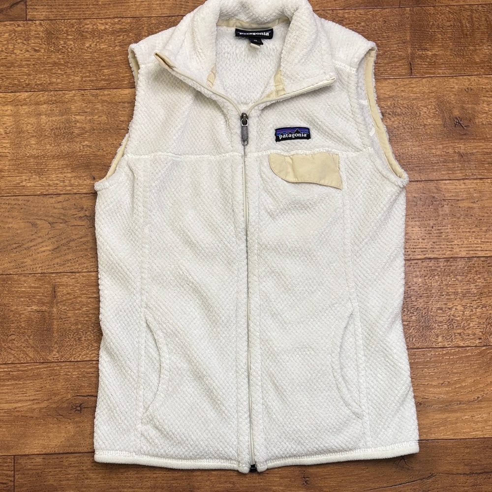 Patagonia White and Tan Vest